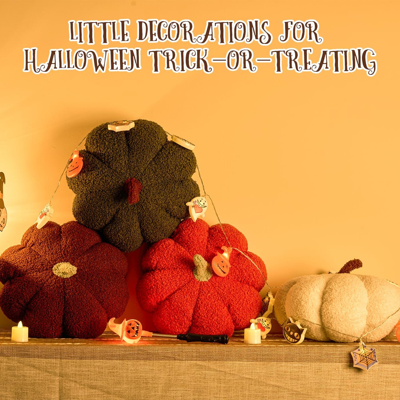 2 almohadas de calabaza de 11.8 x 6 pulgadas, almohada de calabaza de Acción de Gracias, almohada de calabaza de Halloween, almohada decorativa con