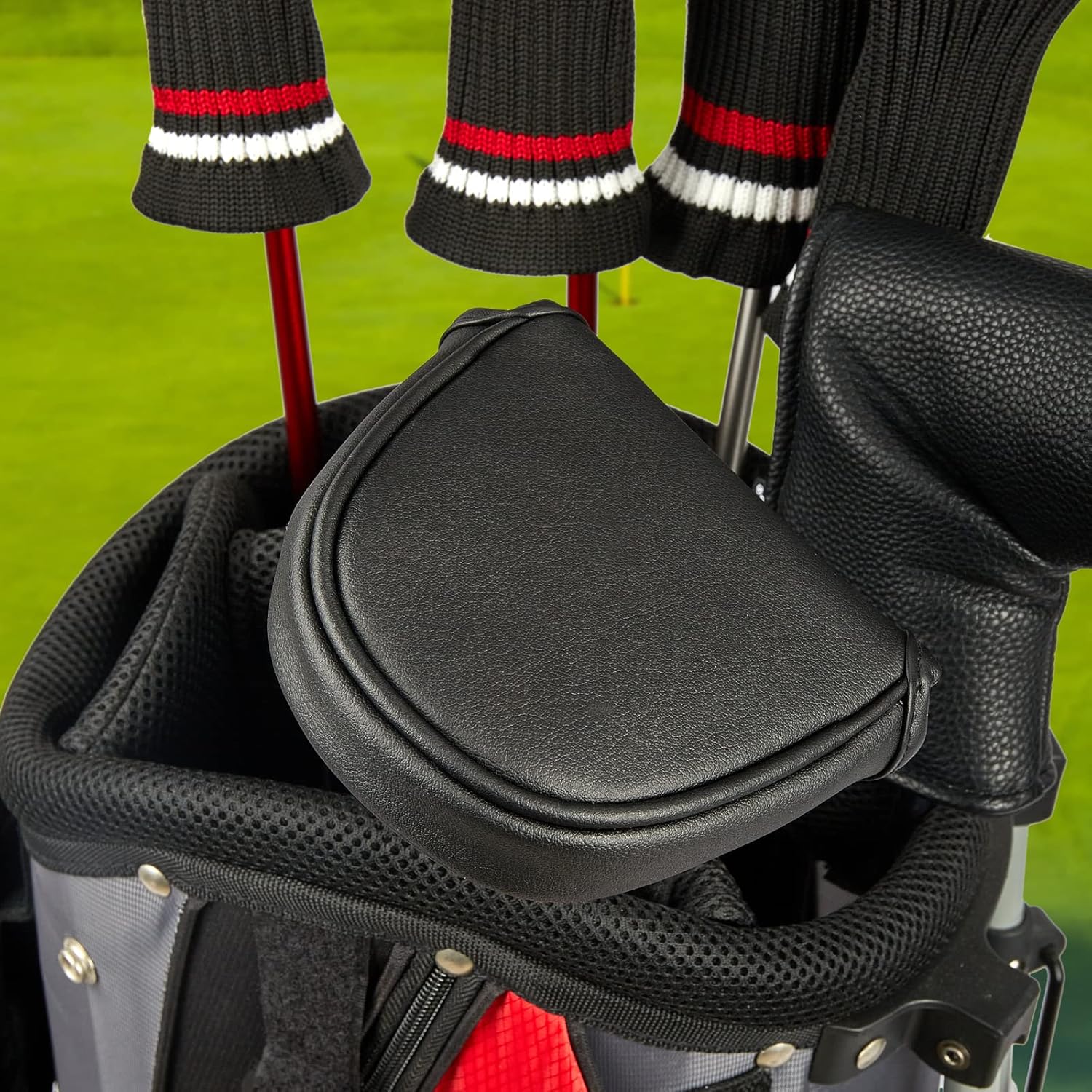 YuEagleSky Funda para cabeza de palo de golf con diseño de bandera de Estados Unidos, cierre magnético, material de poliuretano duradero, paquete