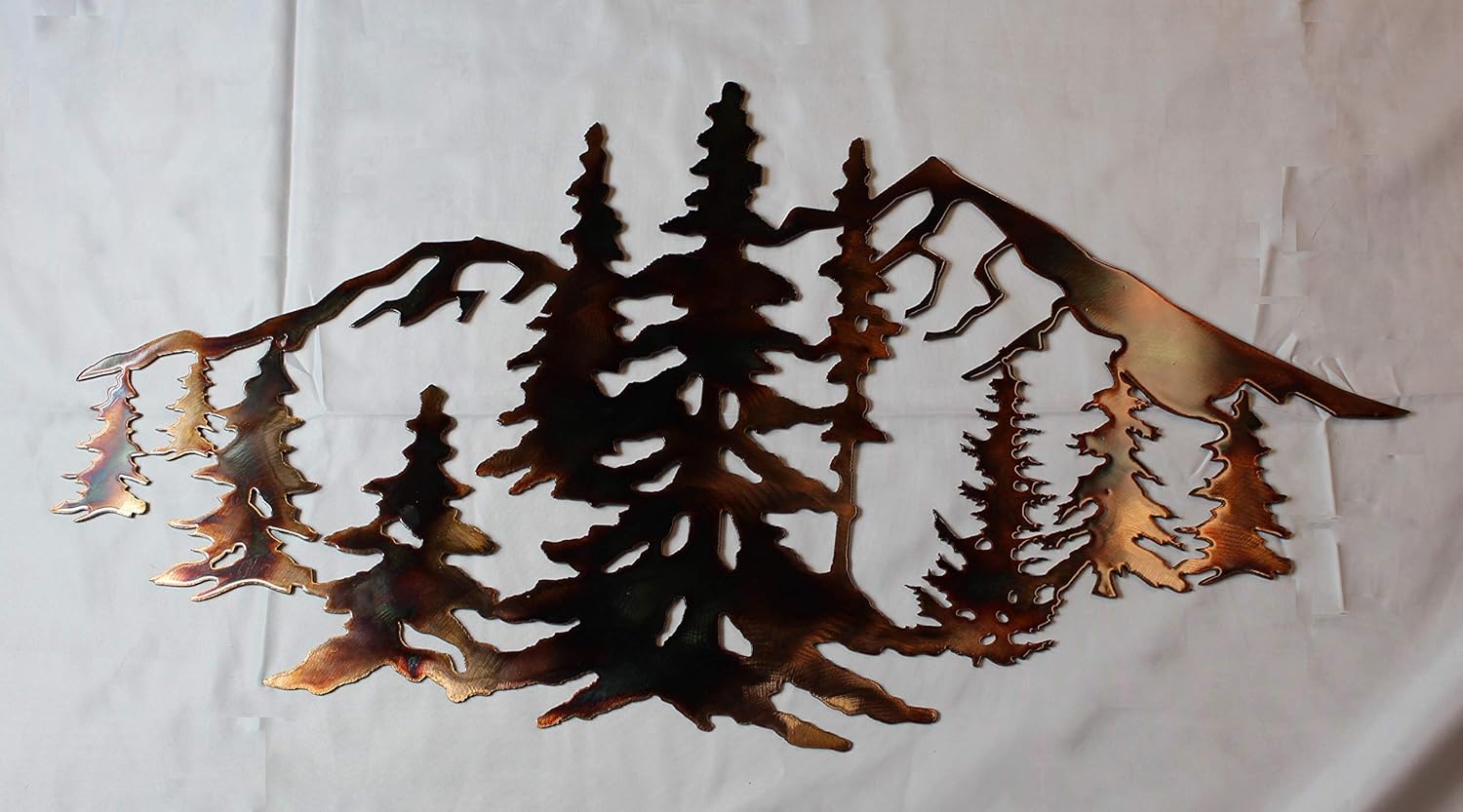 Arizona Mountain Scene Metal Wall Art Decor