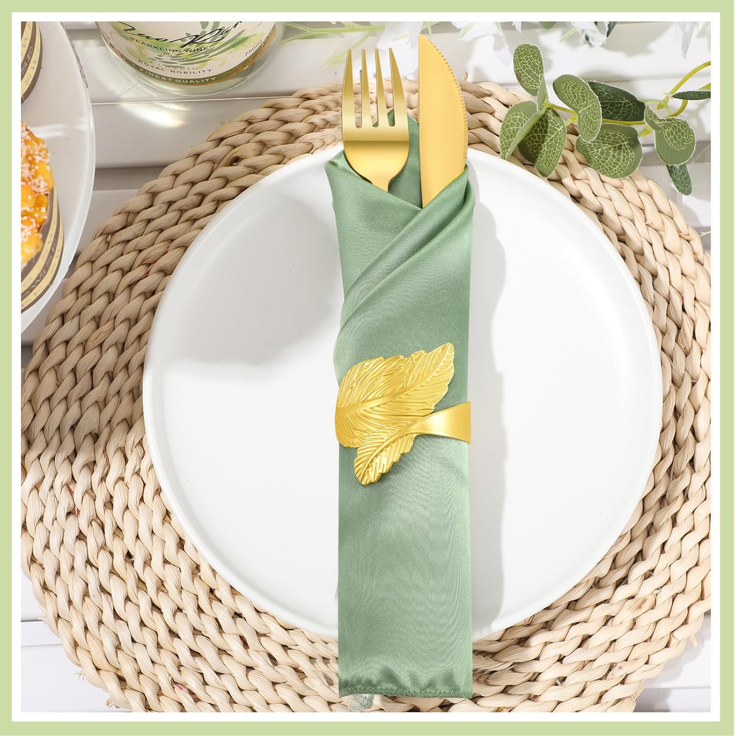 Buryeah Paquete de 48 servilletas cuadradas de satén de 17 x 17 pulgadas, servilletas cuadradas de tela suave y sedosa para bodas, banquetes,