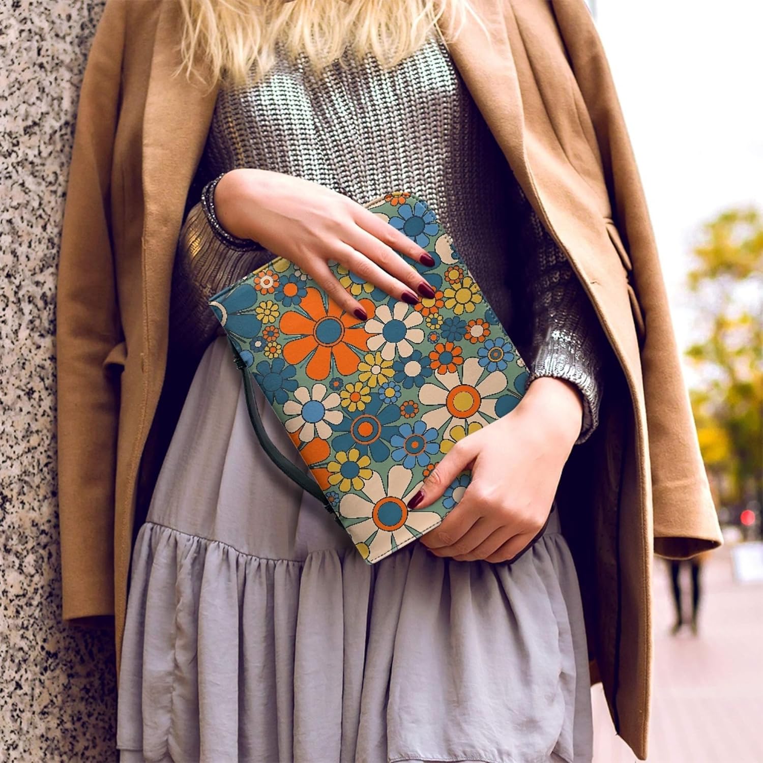 Bengbobar Funda bohemia para la Biblia para mujeres y niñas, funda de transporte de la Biblia, impermeable, con asa y funda de diario con