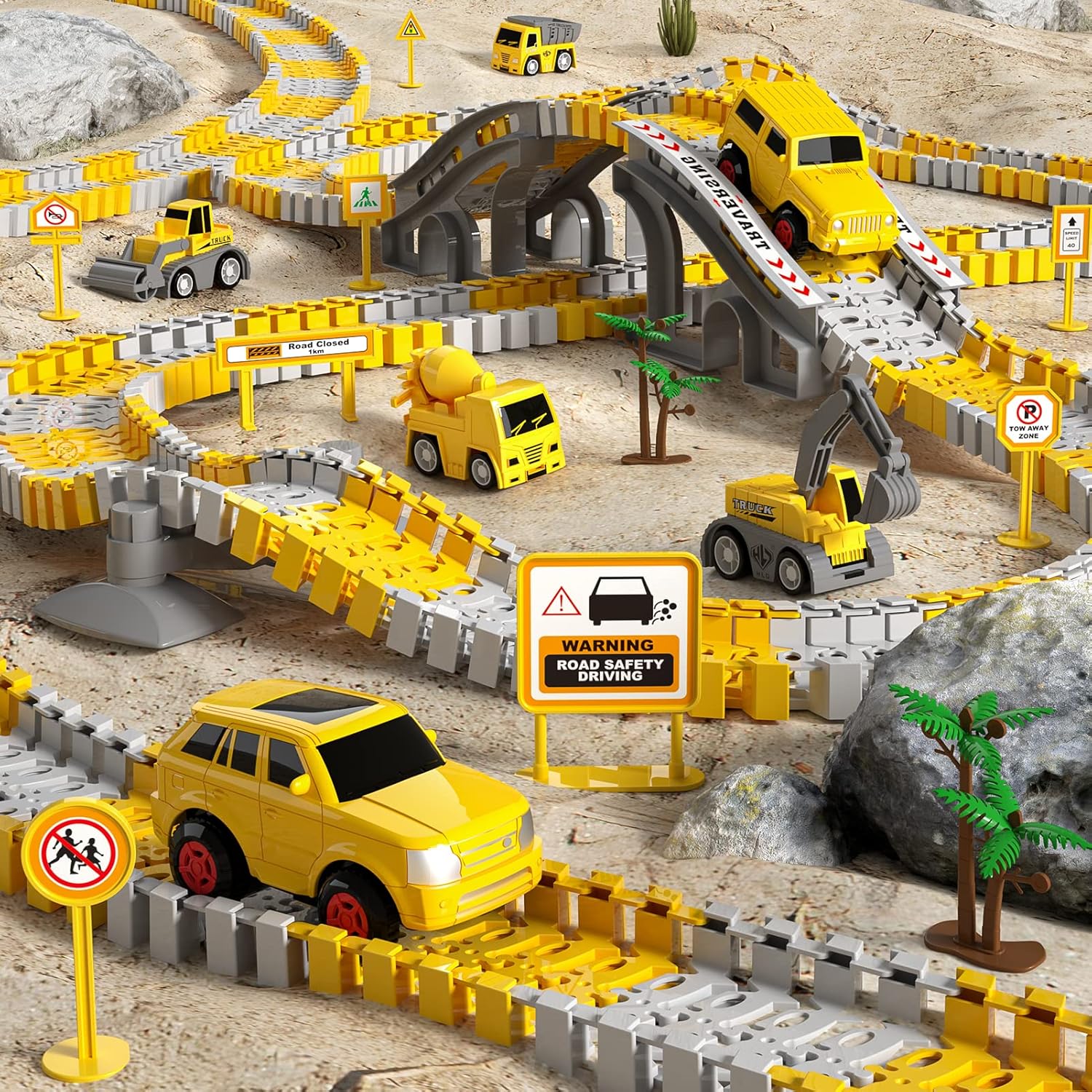 Juguetes de pistas de carreras, regalos para niños de 2, 3, 4, 5 años, 236 piezas de pistas de carreras de construcción, juguetes para niños, 6