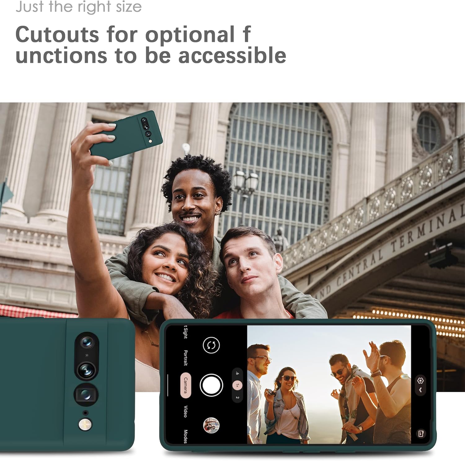 YATWIN Funda de silicona para Google Pixel 7 Pro 5G, suave al tacto, a prueba de golpes, a prueba de polvo, antideslizante, cubierta de teléfono de