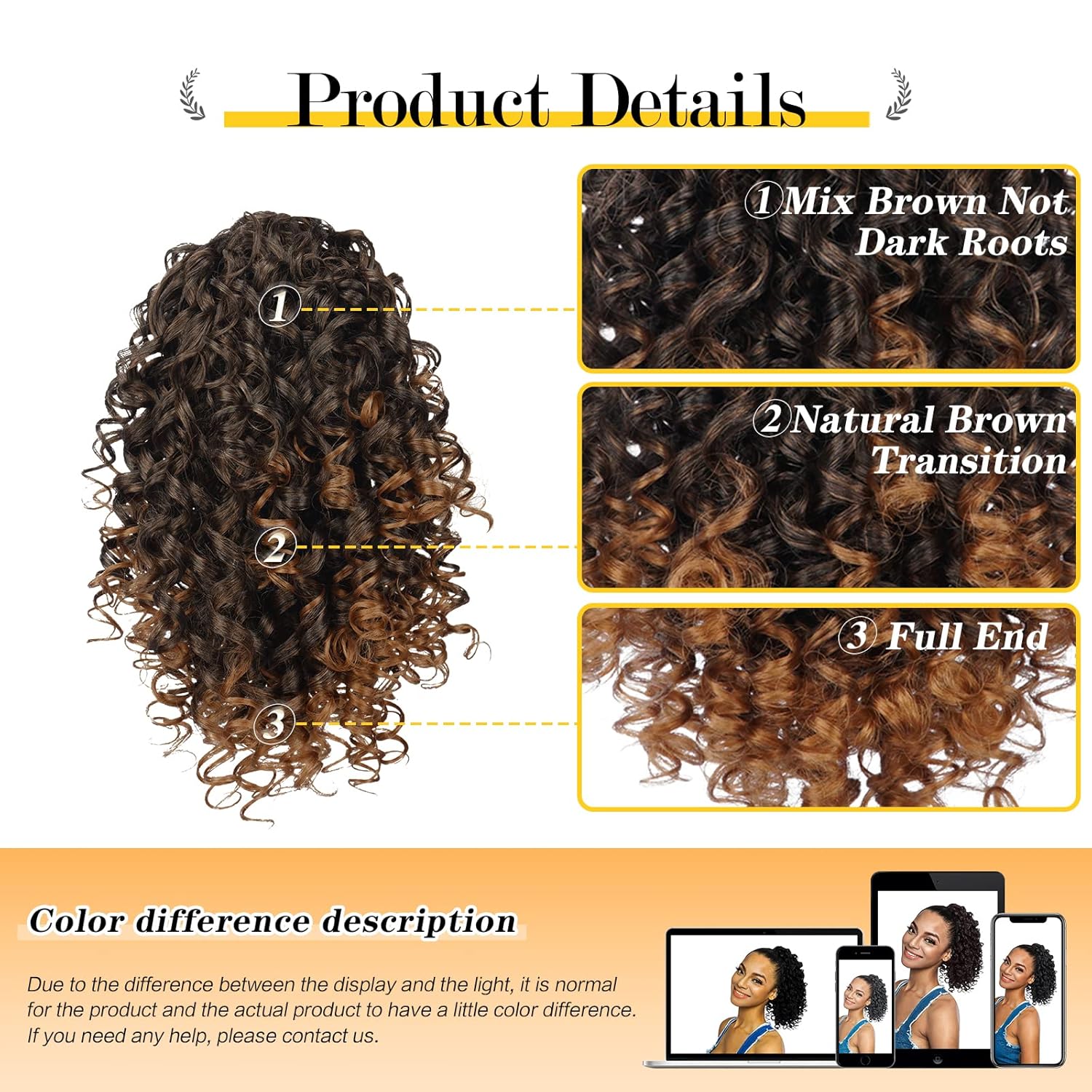 PEACOCO Cola de caballo afro rizada con cordón para mujeres negras, extensiones de cabello sintético de 10 pulgadas con clip en extensiones de cola