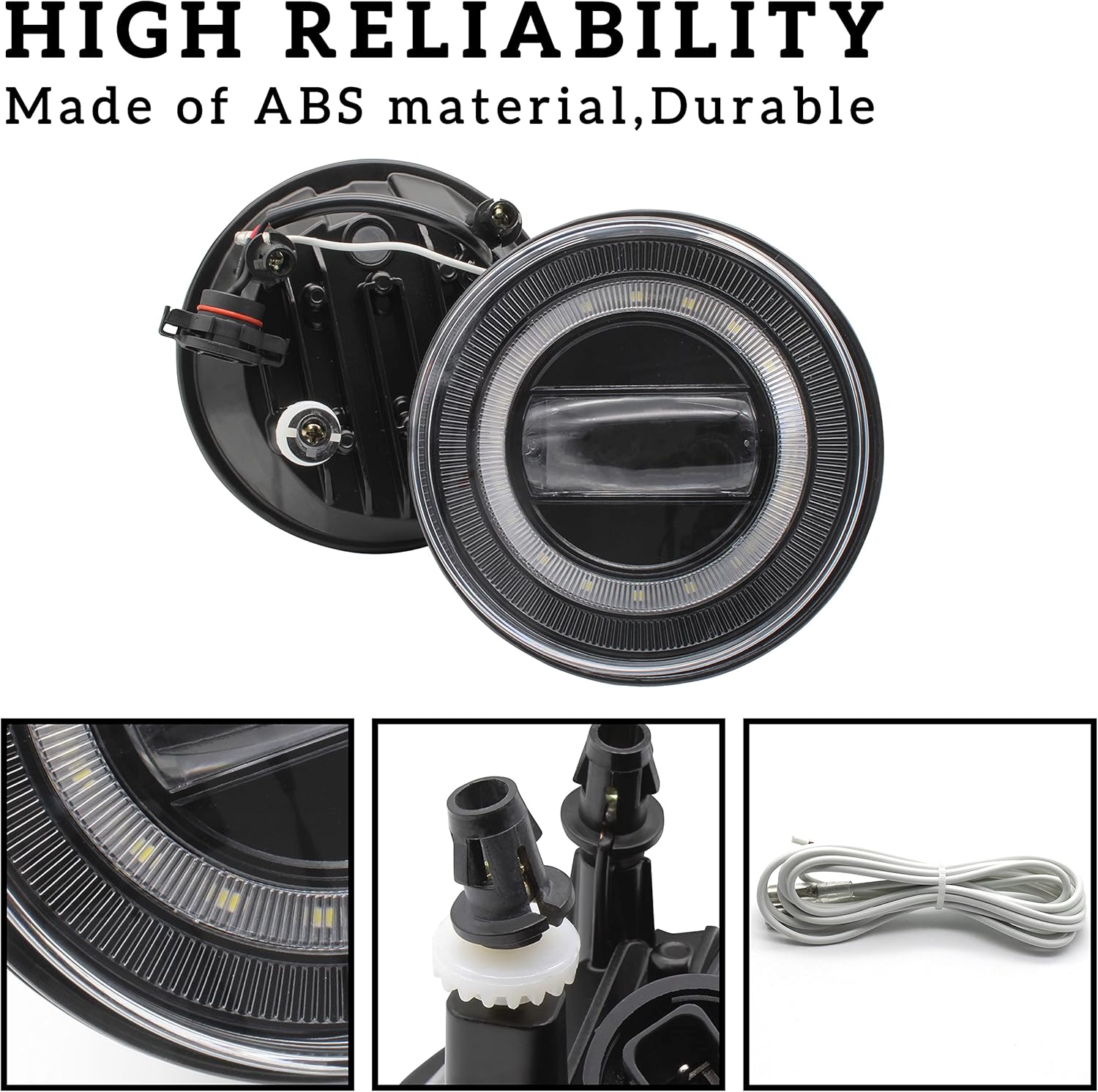 KEWISAUTO Luces antiniebla LED con luces de circulación diurna para GMC Sierra 2007-2014, luces antiniebla de conducción con DRL para 2007 2008 2009