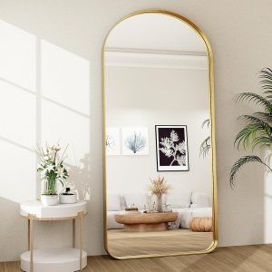 Easly Espejo arqueado extra grande de longitud completa de 71 x 30 pulgadas, espejo inclinado para montar en la pared, marco de aleación de Easly Espejo arqueado extra grande de longitud completa de 71 x 30 pulgadas, espejo inclinado para montar en la pared, marco de aleación de