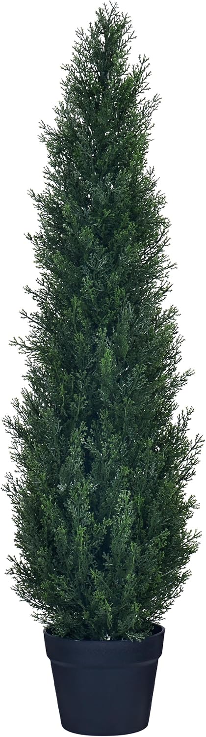 Árboles topiarios artificiales de cedro de 3 pies, árboles de ciprés topiario de boj falso, plantas en maceta, plantas artificiales arbustos para el