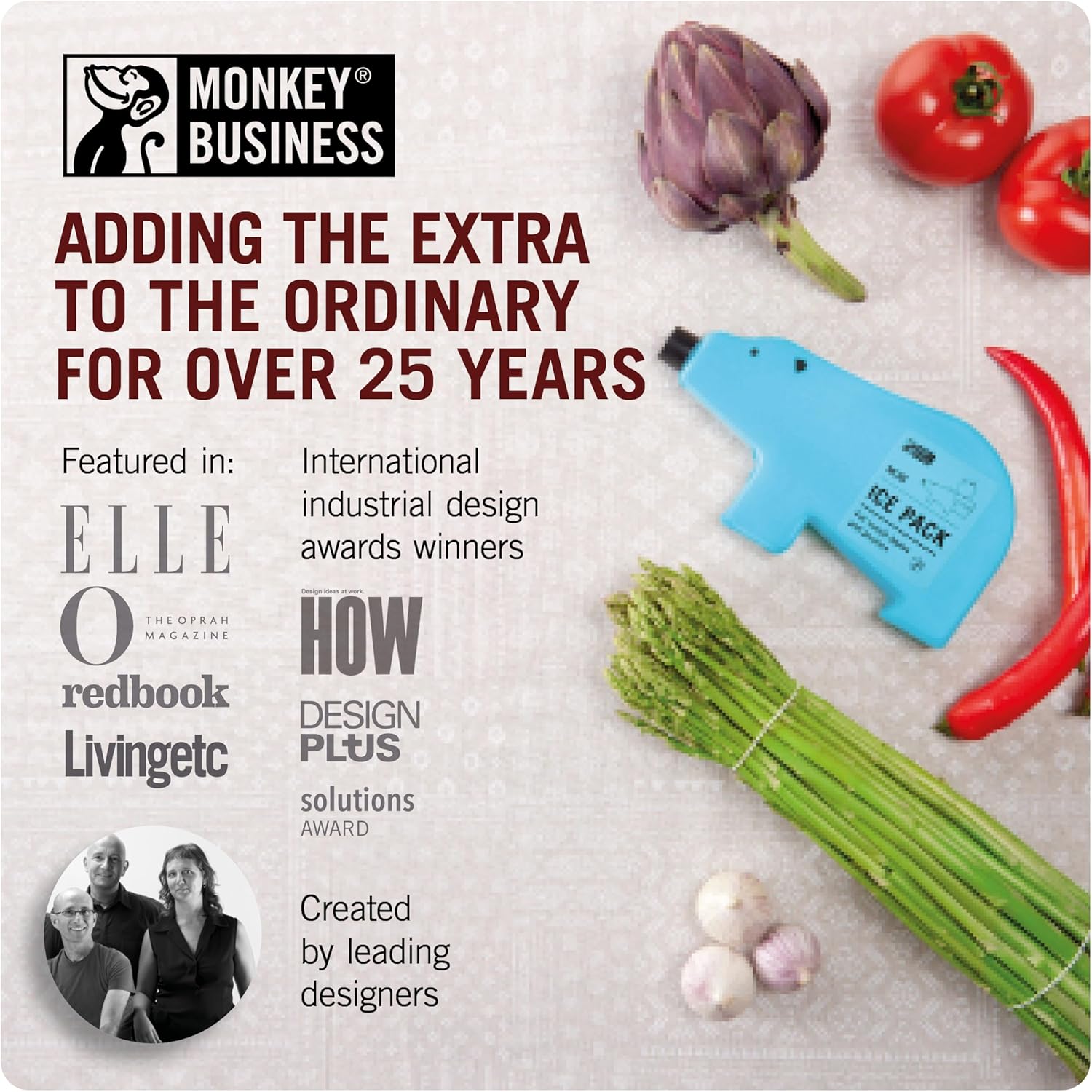 Monkey Business GLASTA Recipiente de vidrio para alimentos con tapa hermética, tarro de almacenamiento de alimentos de vidrio transparente con tapa