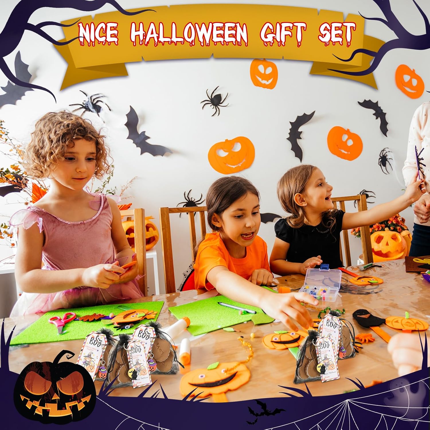 72 piezas de regalos de Halloween, 24 unidades, regalos de Halloween, para estudiantes, 24 llaveros de Halloween, llavero de calabaza fantasma, 24