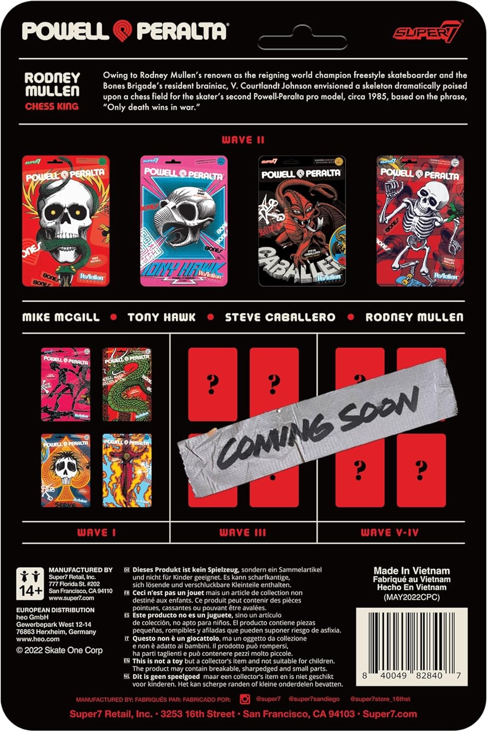 Super7 Figura de reacción Powell-Peralta Wave 2 – Figura de reacción de Rodney Mullen