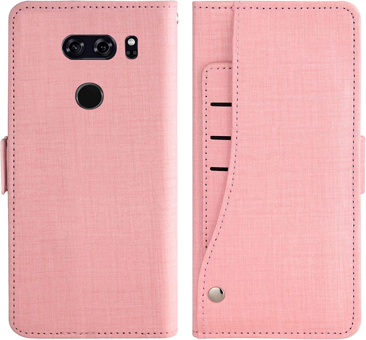 Asuwish Compatible con LG V35 ThinQ V30 Plus – Funda tipo cartera, protector de pantalla de vidrio templado y portatarjetas, fundas para teléfono
