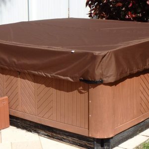 Tapa resistente para bañera de hidromasaje y spa, 95 x 95 pulgadas, impermeable, poliéster 600D, hebillas ajustables de liberación rápida Tapa resistente para bañera de hidromasaje y spa, 95 x 95 pulgadas, impermeable, poliéster 600D, hebillas ajustables de liberación rápida