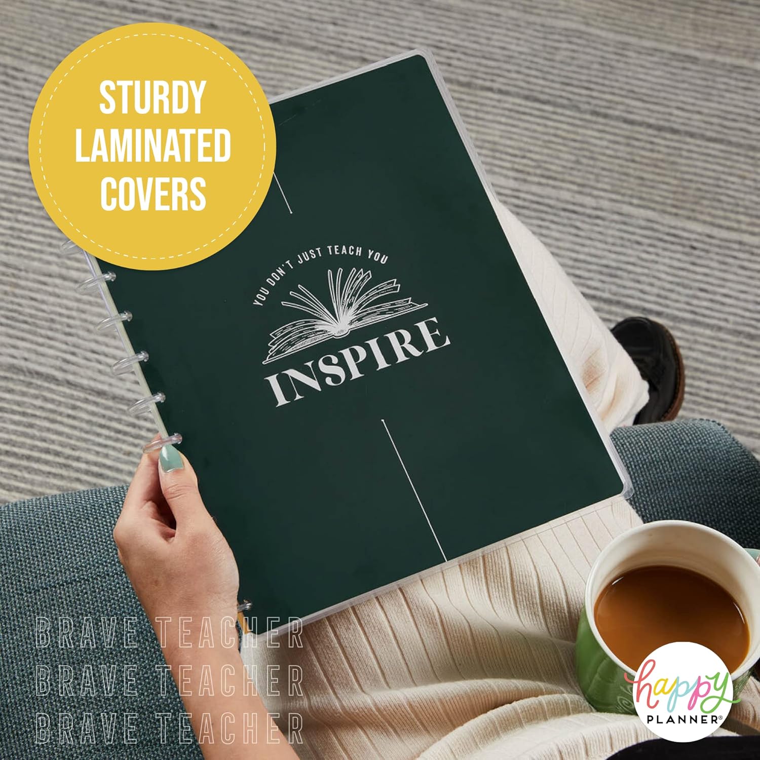 Happy Planner – Cuaderno con divisores para el trabajo, la escuela o el diario, cuaderno encuadernado en disco para uso diario, 60 hojas de papel