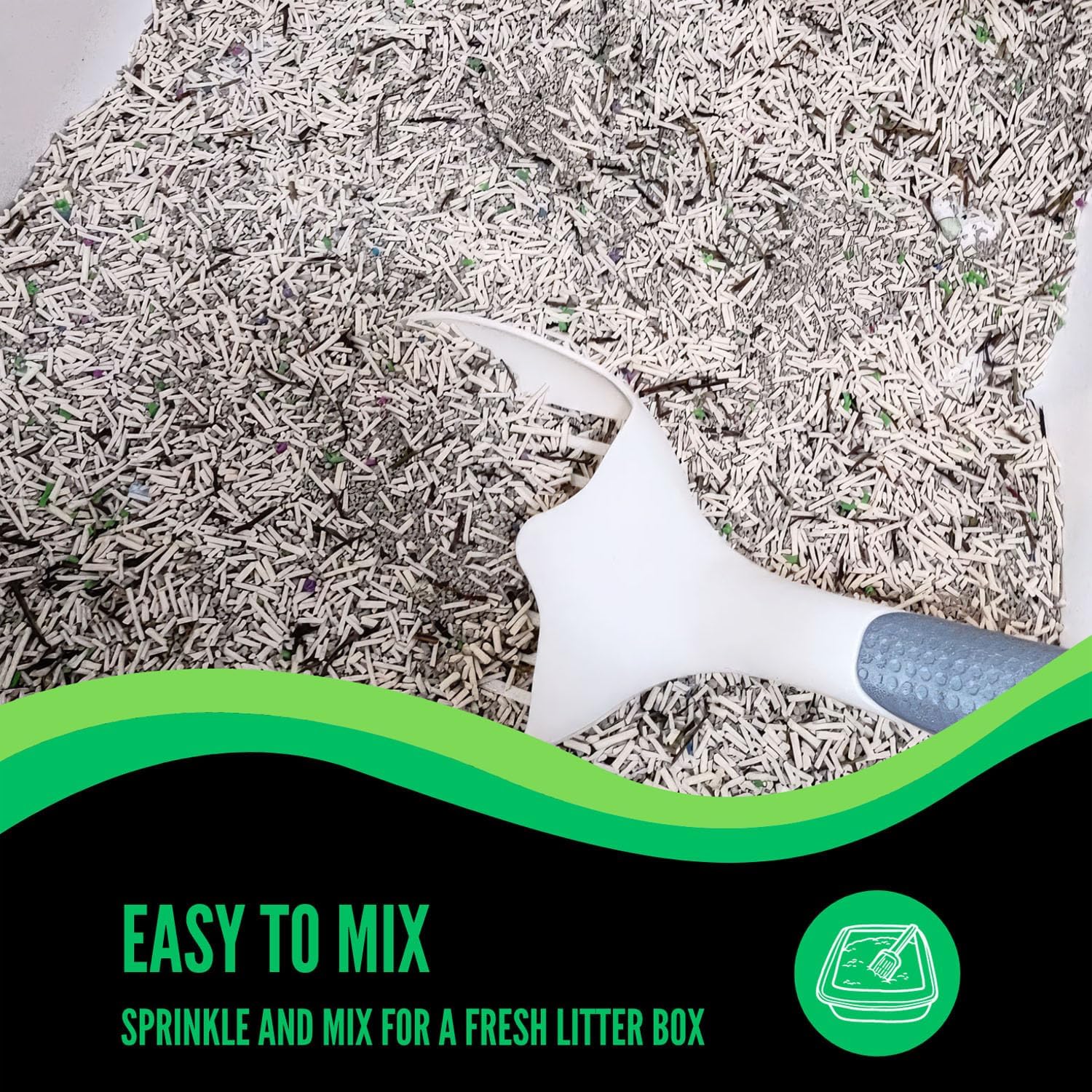 Desodorizador de arena para gatos, caja de arena para gatos, eliminador de orina de olores para mascotas para control de olores fuerte, removedor de