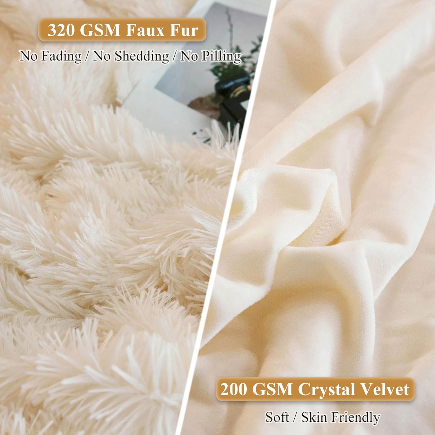 XeGe – Fundas de almohada de piel sintética y terciopelo de cristal esponjoso, ultra suaves con cierre de cremallera, 2 unidades