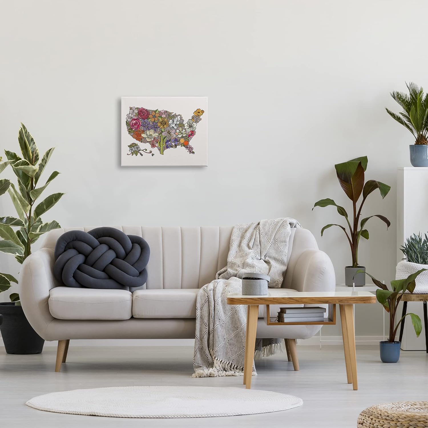 Stupell Industries Lienzo decorativo de pared con diseño de flores botánicas de Estados Unidos, diseño de Valentina Harper