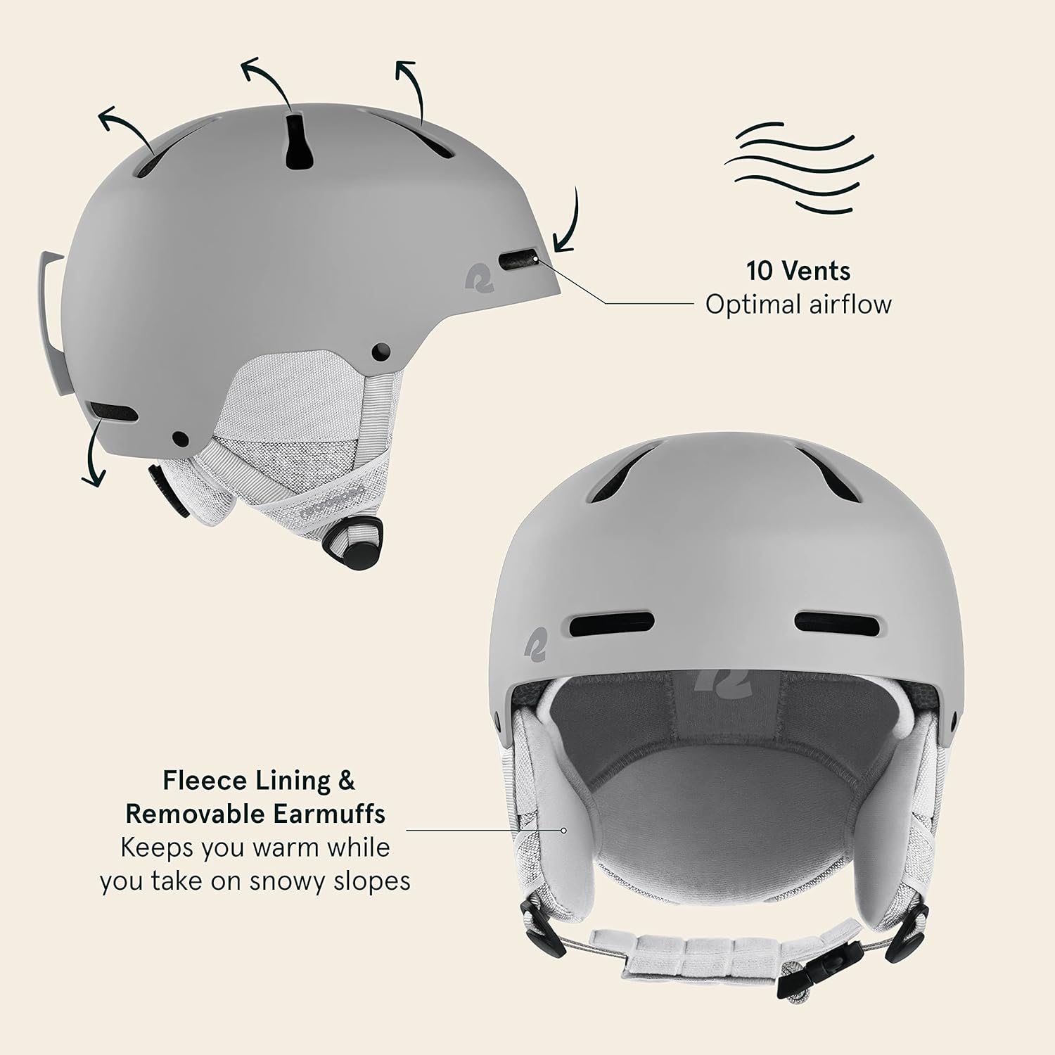 Retrospec Comstock – Casco de esquí  Casco de snowboard para adultos y jóvenes  Casco de nieve de ajuste ajustable con carcasa protectora y
