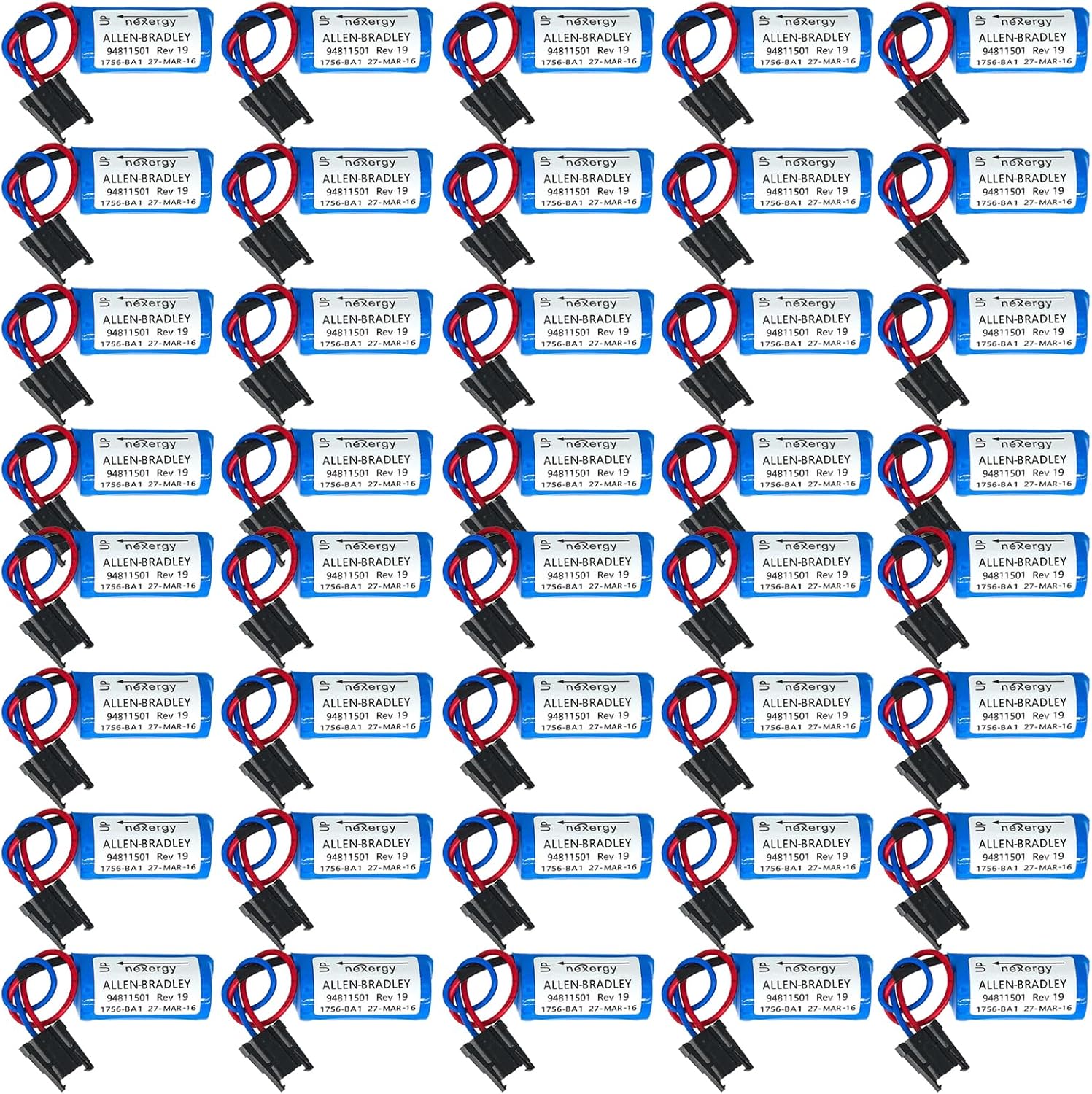 * (40-Pack) 3.0v 1756-BA1 Batería 1200mAh para Allen Bradley 1756-BA1 1756-L1 BR2 3A-AB batería de repuesto