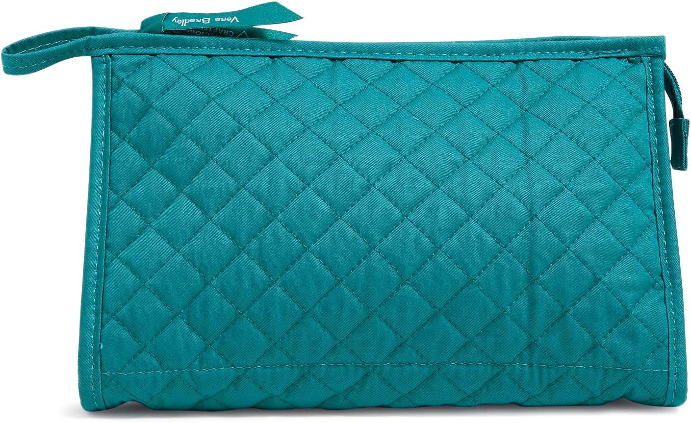 Bolsa organizadora de maquillaje cosmético trapecio de algodón para mujer