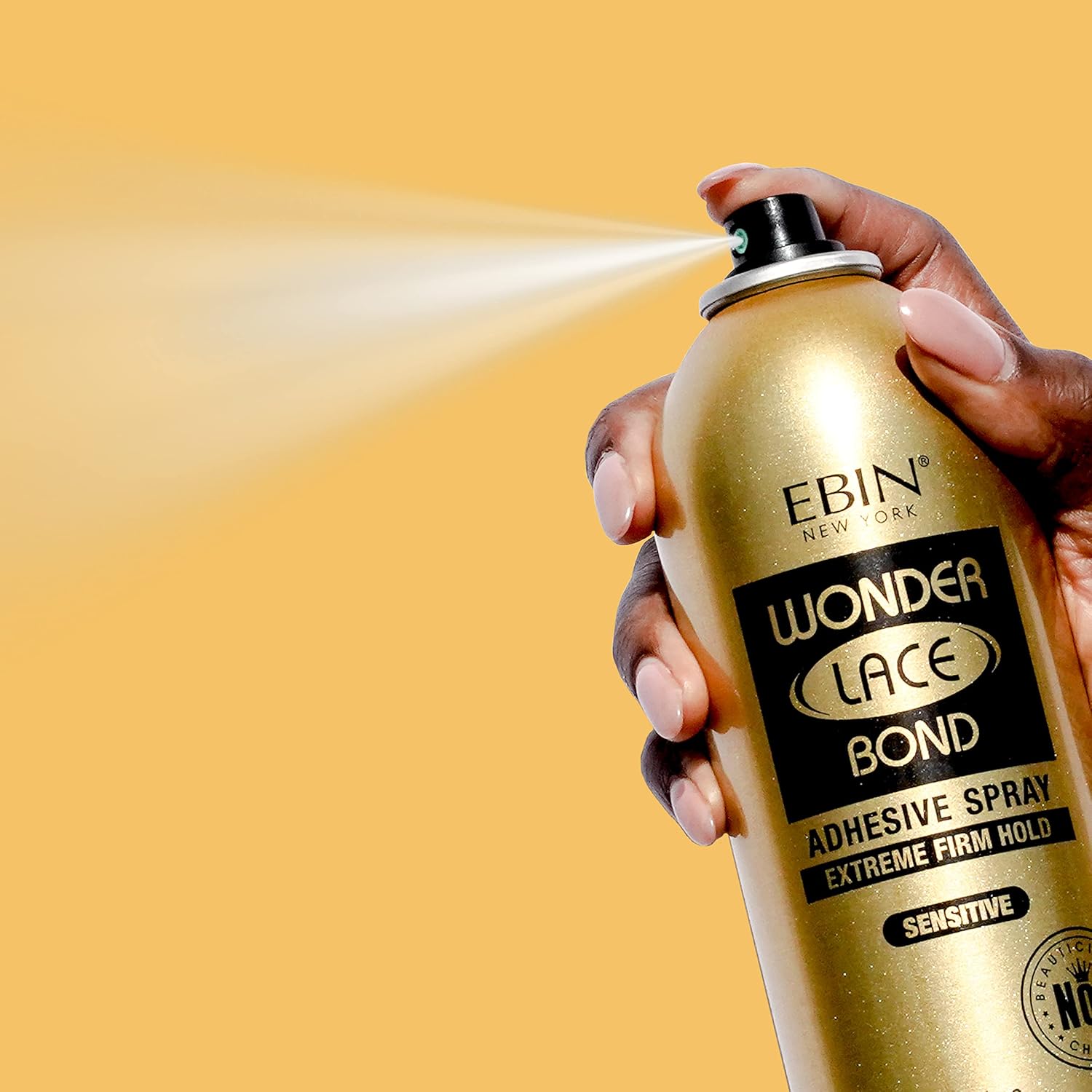 EBIN NEW YORK Wonder Lace Bond – Aerosol adhesivo sensible (sujeción extremadamente firme), 6.08 onzas líquidas, secado rápido, sin residuos, sin
