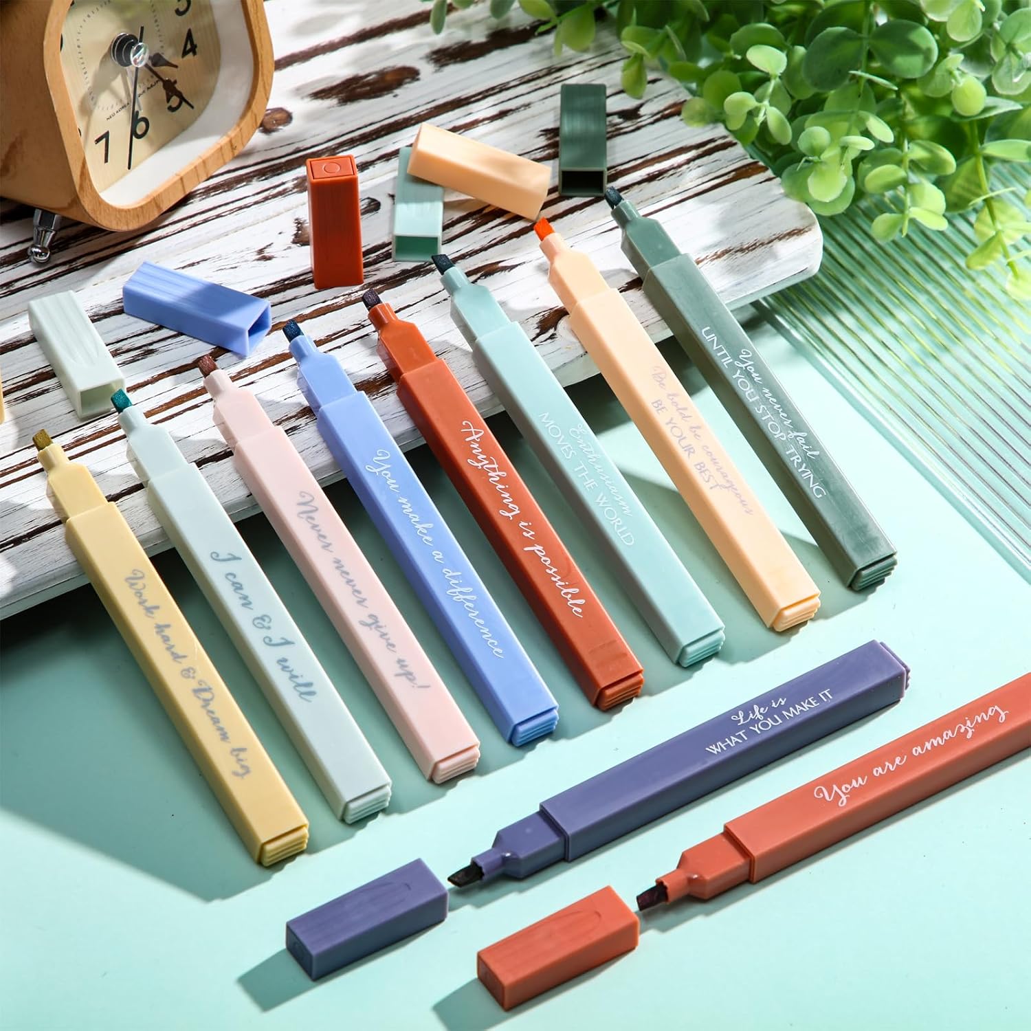 100 piezas de regalo de Navidad para la escuela dominical, resaltadores estéticos inspiradores en colores pastel para profesores, estudiantes,