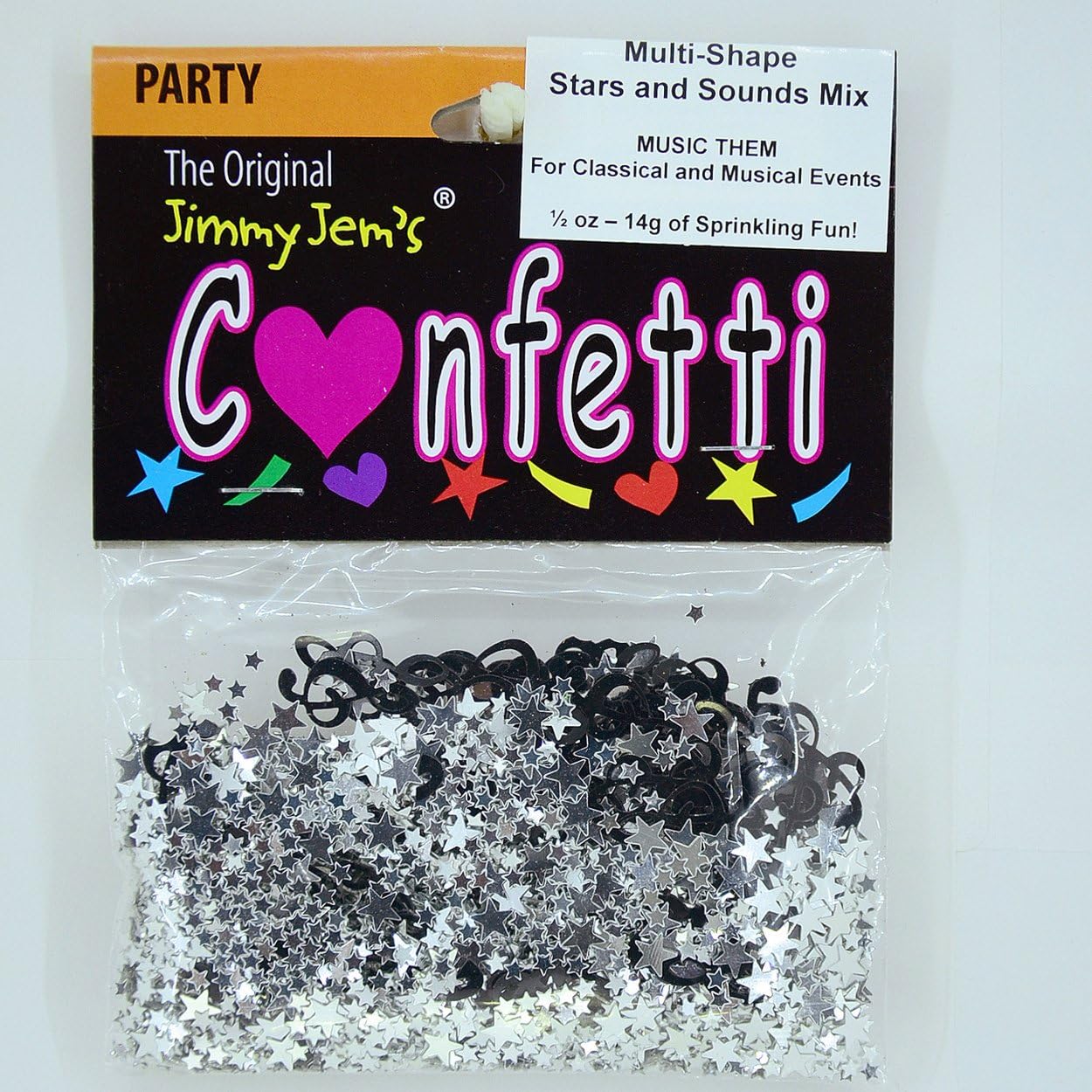 Mezcla de confeti – Estrellas y sonidos – 2 bolsas de media onza (1 oz) #9512 Q01