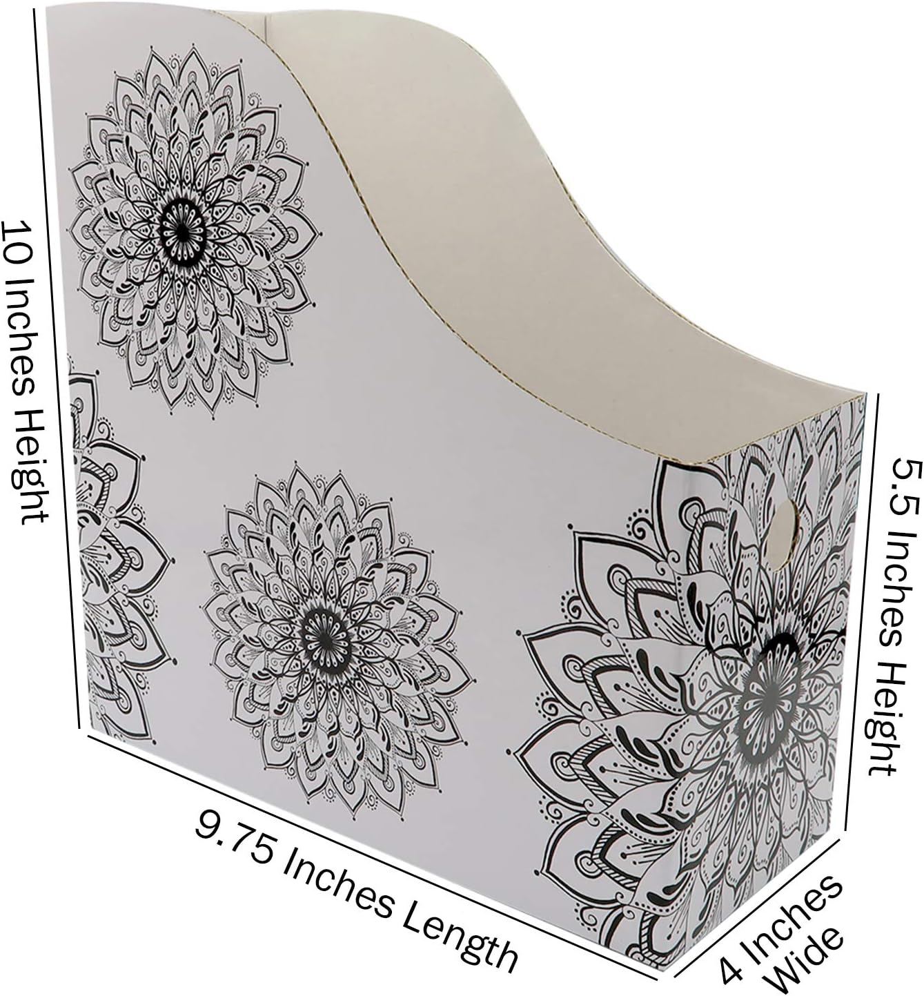 Evelots Organizador de archivos para revistas (paquete de 12) Mandala con etiquetas