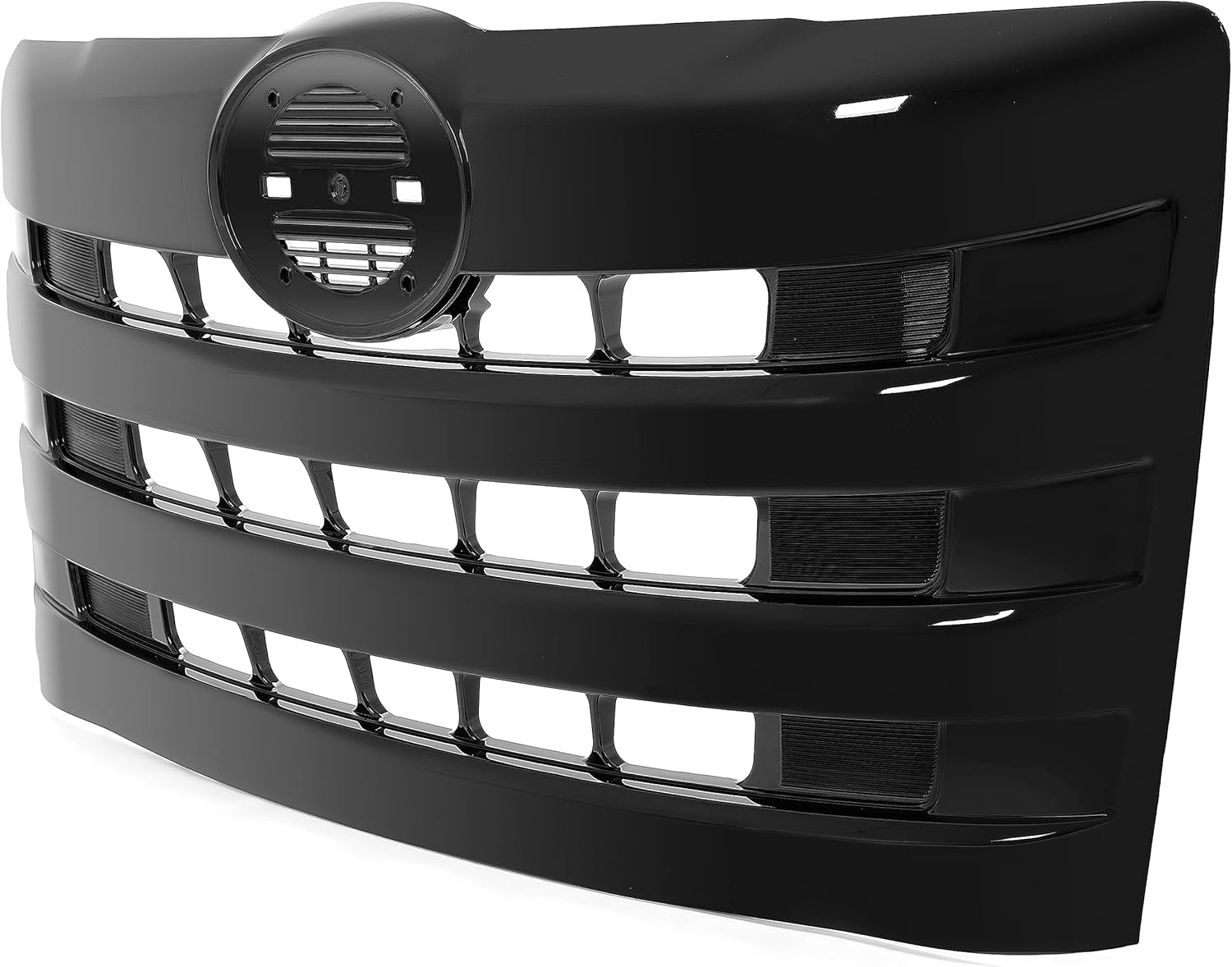 HECASA Parachoques delantero compatible con 2011-2018 Hino 238 258 268 338 parrilla principal horizontal billet pintada negro