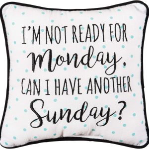 C&F Home Monday Sunday – Cojín decorativo con diseño de lunares divertidos para decoración del hogar de cama, salón, 3.9 x 3.9in, color azul C&F Home Monday Sunday – Cojín decorativo con diseño de lunares divertidos para decoración del hogar de cama, salón, 3.9 x 3.9in, color azul