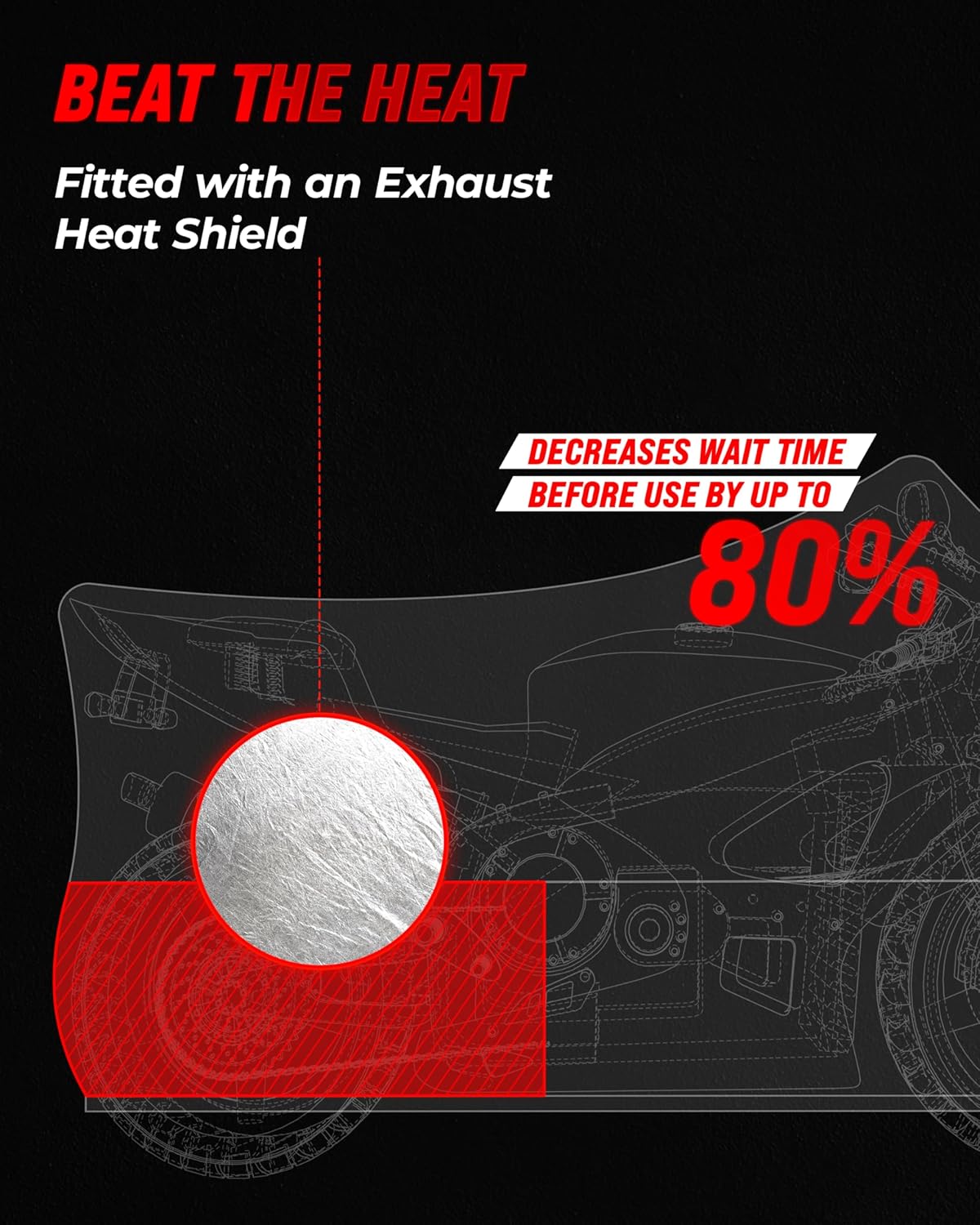 Ultimate – Funda grande para motocicleta, impermeable, para exteriores, se ajusta a la carcasa superior. Para Honda Africa, V-Strom 1050 ADV, Super