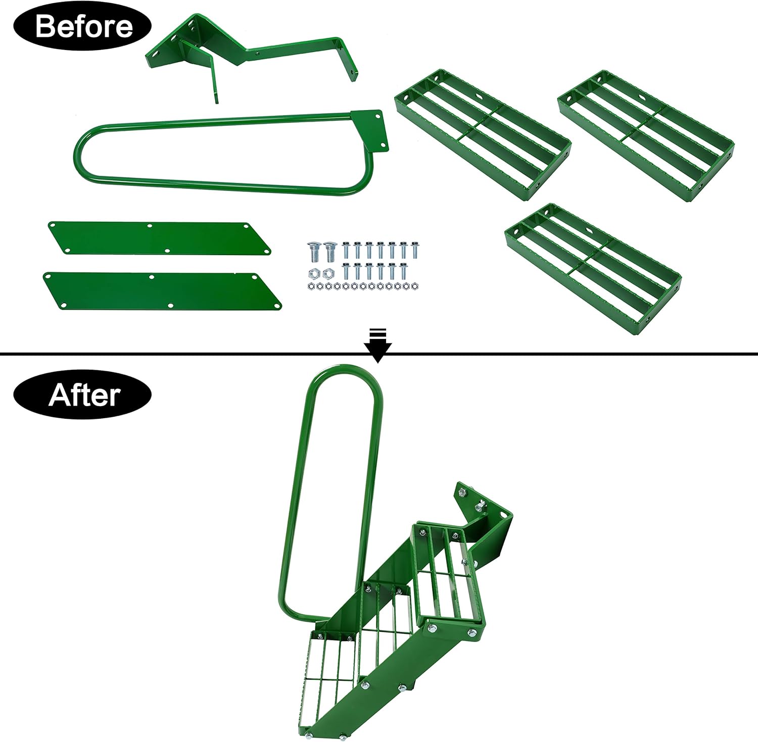 HECASA Kit de escalón de escalera para mano izquierda compatible con pasamanos John Deere 4050 4240 4430 4630 4440 4230 LH