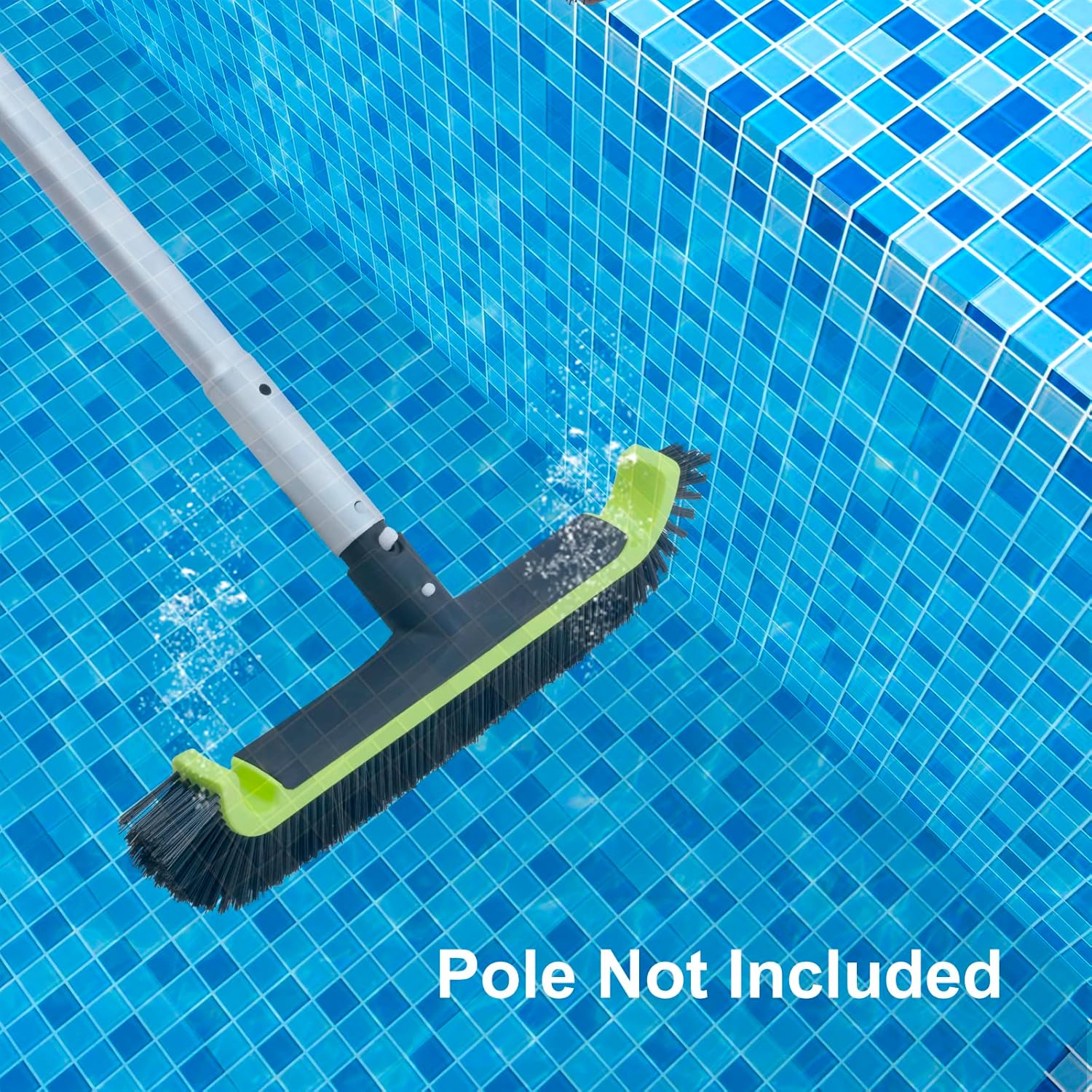 Sepetrel Cabezal de cepillo de piscina mejorado para limpiar paredes de piscina, cepillos de limpieza de piscina resistentes para enterradosobre el