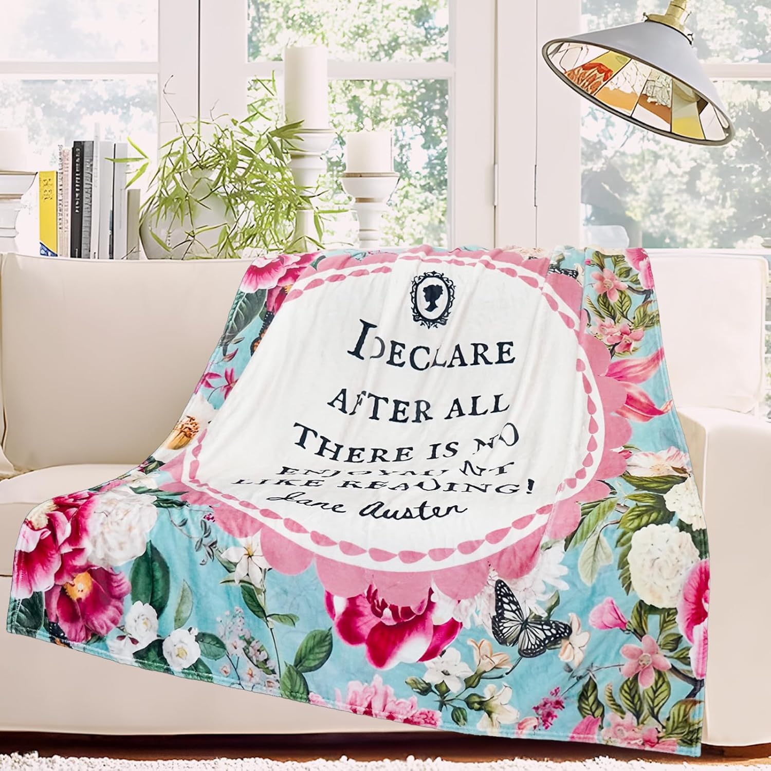 toneay Manta de regalo para amantes de los libros, manta de lectura de 50 x 60 pulgadas, regalos para mujeres bibliotecarias, regalos para amantes