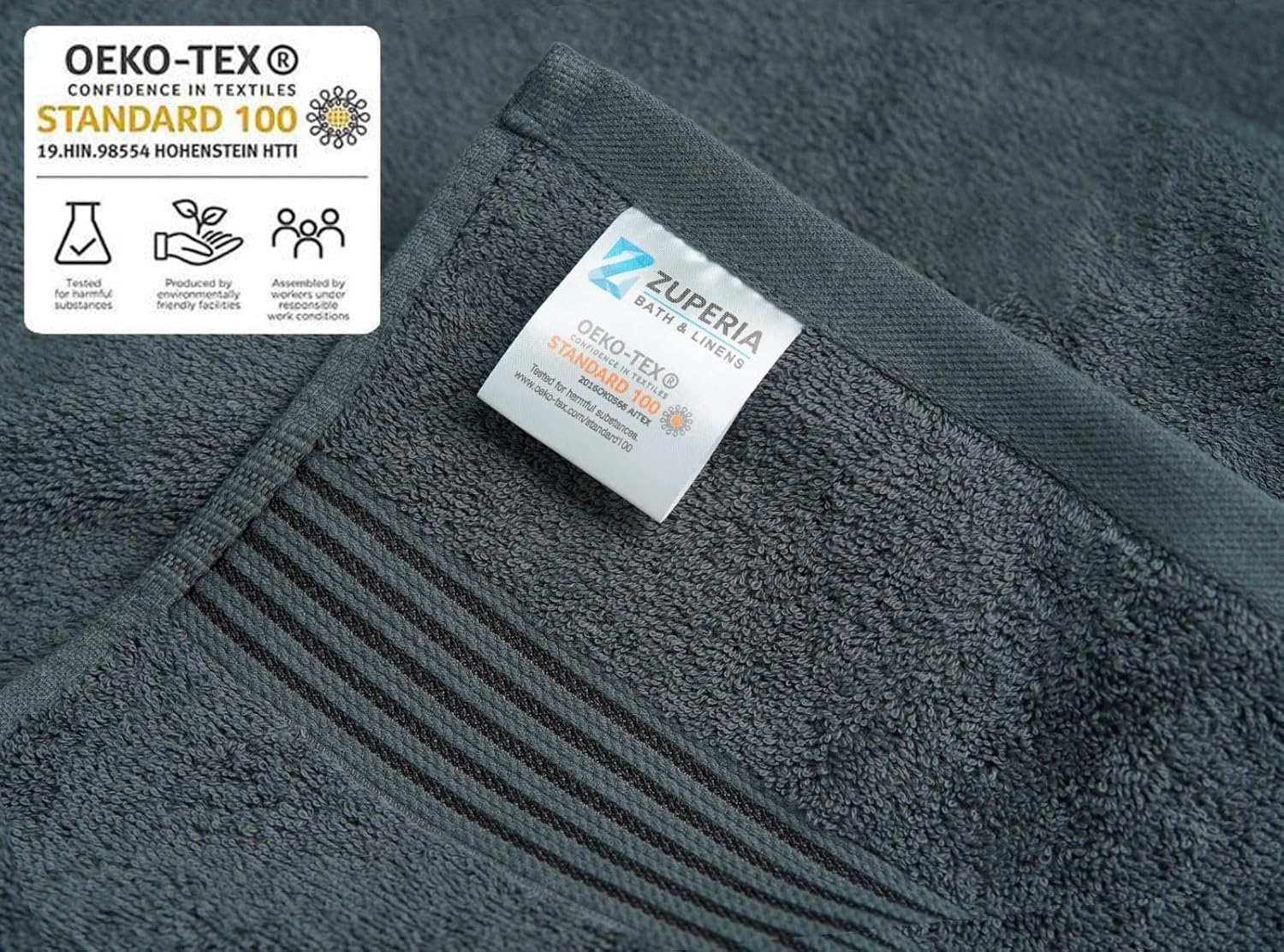 Paquete de 12 toallas de baño, 27 x 54 pulgadas, ultra suaves, 100% algodón, toallas de baño grandes, altamente absorbentes, ideales para piscina,