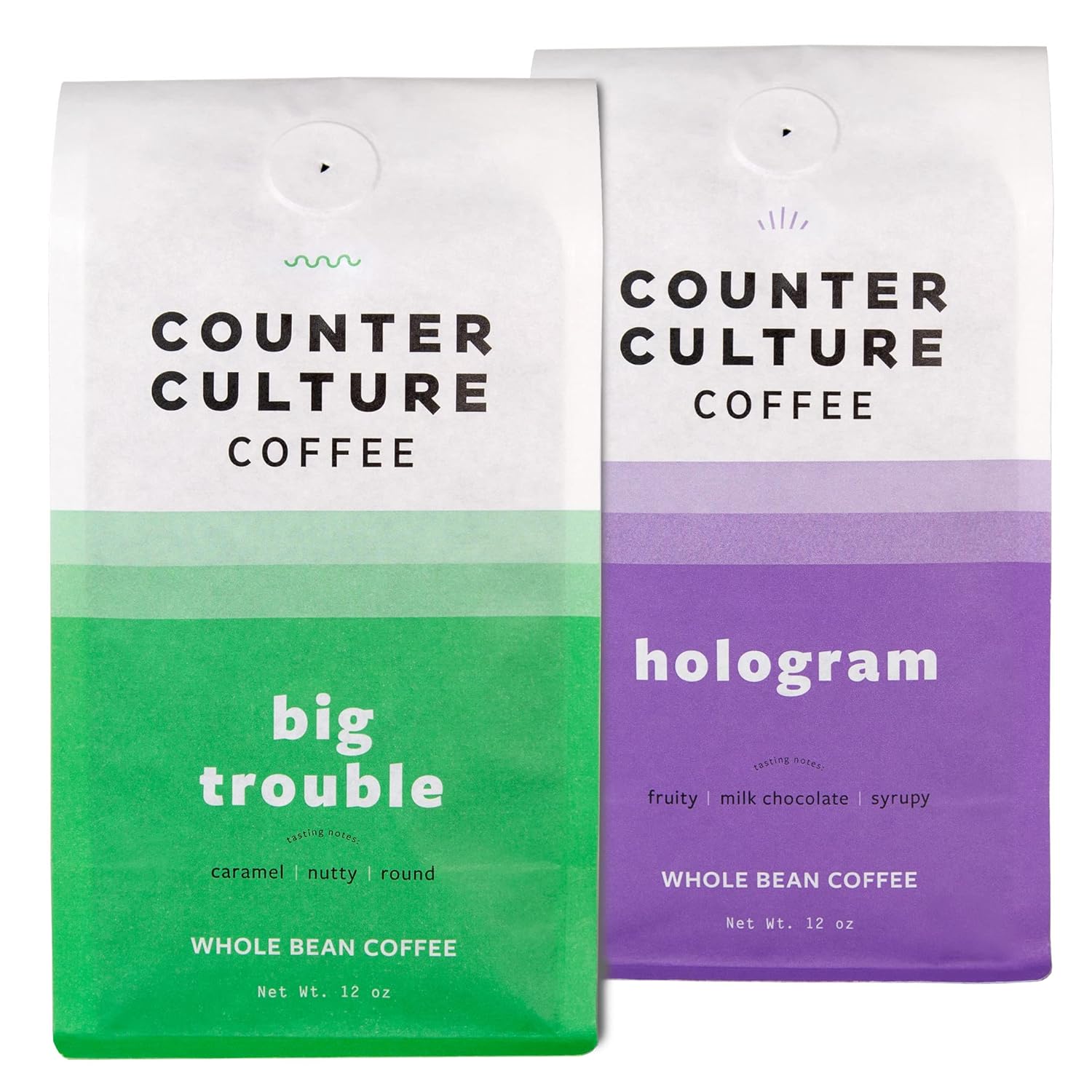 Counter Culture Coffee – Café de grano entero – Paquete múltiple – Una bolsa de 12 onzas de cada uno (gran problema y holograma)
