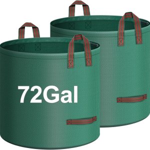 IWNTWY Paquete de 2 bolsas de hojas reutilizables de 72 galones, bolsas de basura plegables resistentes para el jardín, bolsa de basura con 4 asas, IWNTWY Paquete de 2 bolsas de hojas reutilizables de 72 galones, bolsas de basura plegables resistentes para el jardín, bolsa de basura con 4 asas,