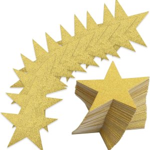 160 recortes de estrellas con purpurina, estrellas de papel brillante, estrellas de confeti de cartón para tablón de anuncios, manualidades, acentos 160 recortes de estrellas con purpurina, estrellas de papel brillante, estrellas de confeti de cartón para tablón de anuncios, manualidades, acentos