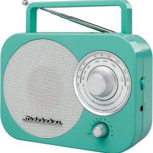 Radio AMFM transportable Studebaker Radio en color cerceta, Verde azulado Radio AMFM transportable Studebaker Radio en color cerceta, Verde azulado