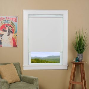 Green Mountain Vista Persiana enrollable de lino sin cordón con aislamiento térmico y tela de protección UV, 35 pulgadas de ancho x 72 pulgadas de Green Mountain Vista Persiana enrollable de lino sin cordón con aislamiento térmico y tela de protección UV, 35 pulgadas de ancho x 72 pulgadas de