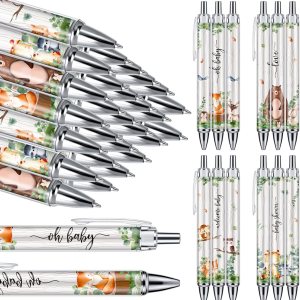 48 bolígrafos retráctiles para baby shower, bolígrafos retráctiles a granel, bolígrafos de tinta negra con punta de lápiz capacitivo, regalos para 48 bolígrafos retráctiles para baby shower, bolígrafos retráctiles a granel, bolígrafos de tinta negra con punta de lápiz capacitivo, regalos para
