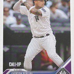 Everson Pereira Collects First Big-league Hit Topps Now Purple Parallel Card 756 – Slabbed Baseball Cards Everson Pereira Collects First Big-league Hit Topps Now Purple Parallel Card 756 – Slabbed Baseball Cards