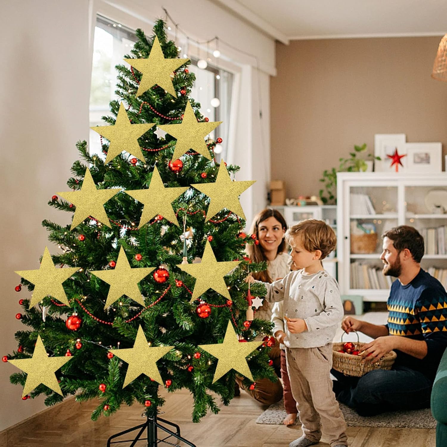 160 recortes de estrellas con purpurina, estrellas de papel brillante, estrellas de confeti de cartón para tablón de anuncios, manualidades, acentos
