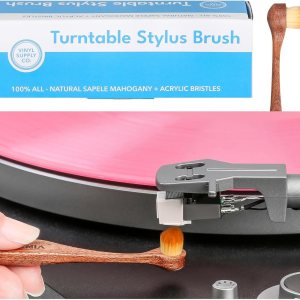 Vinyl Supply Co. Limpiador de lápiz giratorio Record – 100% madera de caoba sapelí totalmente natural – Cepillo para lápiz óptico antiestático para Vinyl Supply Co. Limpiador de lápiz giratorio Record – 100% madera de caoba sapelí totalmente natural – Cepillo para lápiz óptico antiestático para