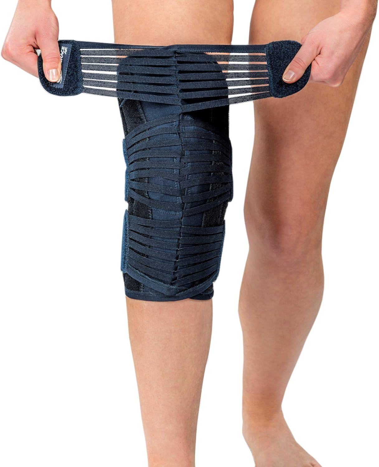 41 Vega Plus Rodillera estabilizadora de rótula con bisagras, correa para la rodilla, soporte para rehabilitación y prevención posteriores, 100%