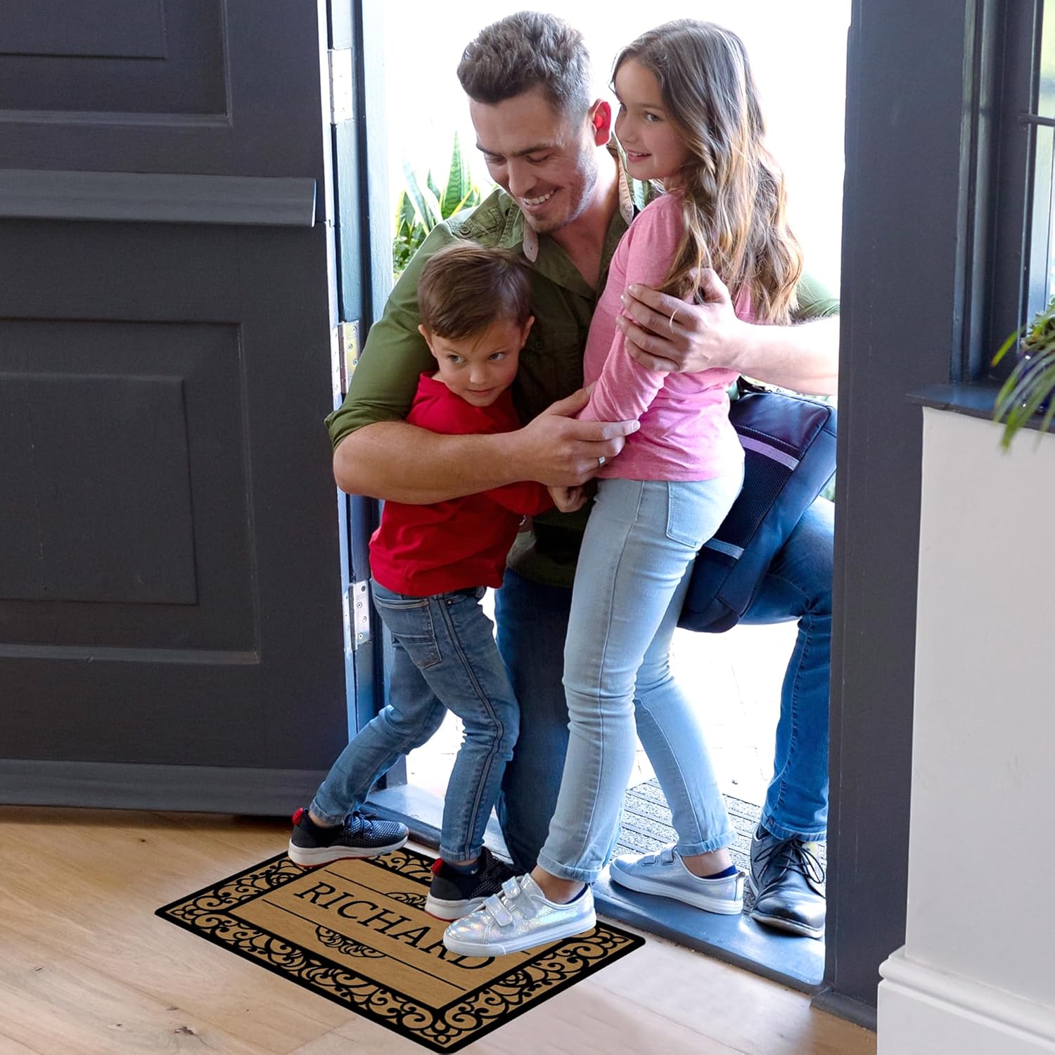 Tapete de bienvenida personalizado para entrada al aire libre  Tapete personalizado para puerta delantera entrada al aire libre  Tapetes decorativos