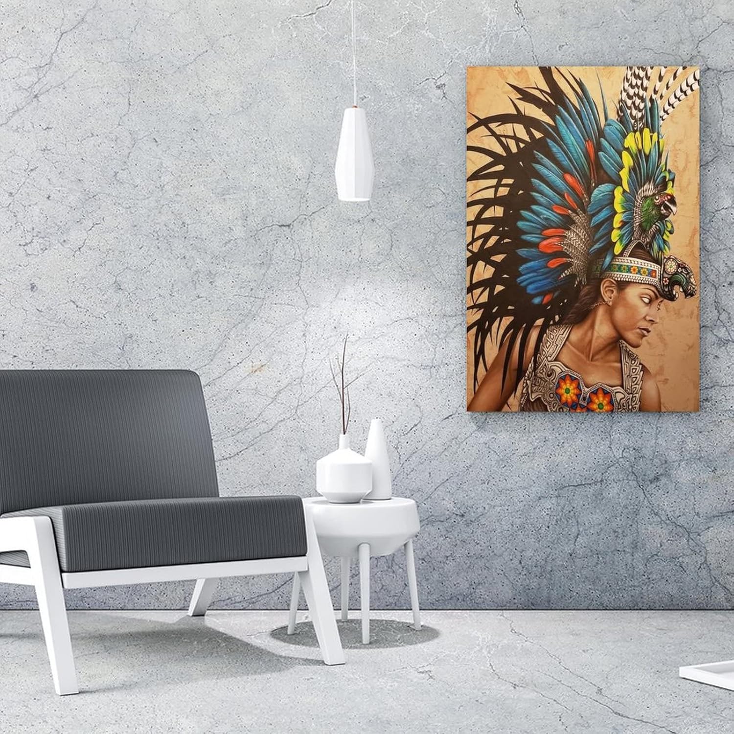 Pósteres de arte de pared del imperio azteca, arte de pared de diosa mexicana, mujer guerrera, pósteres e impresiones artísticas de pared para sala