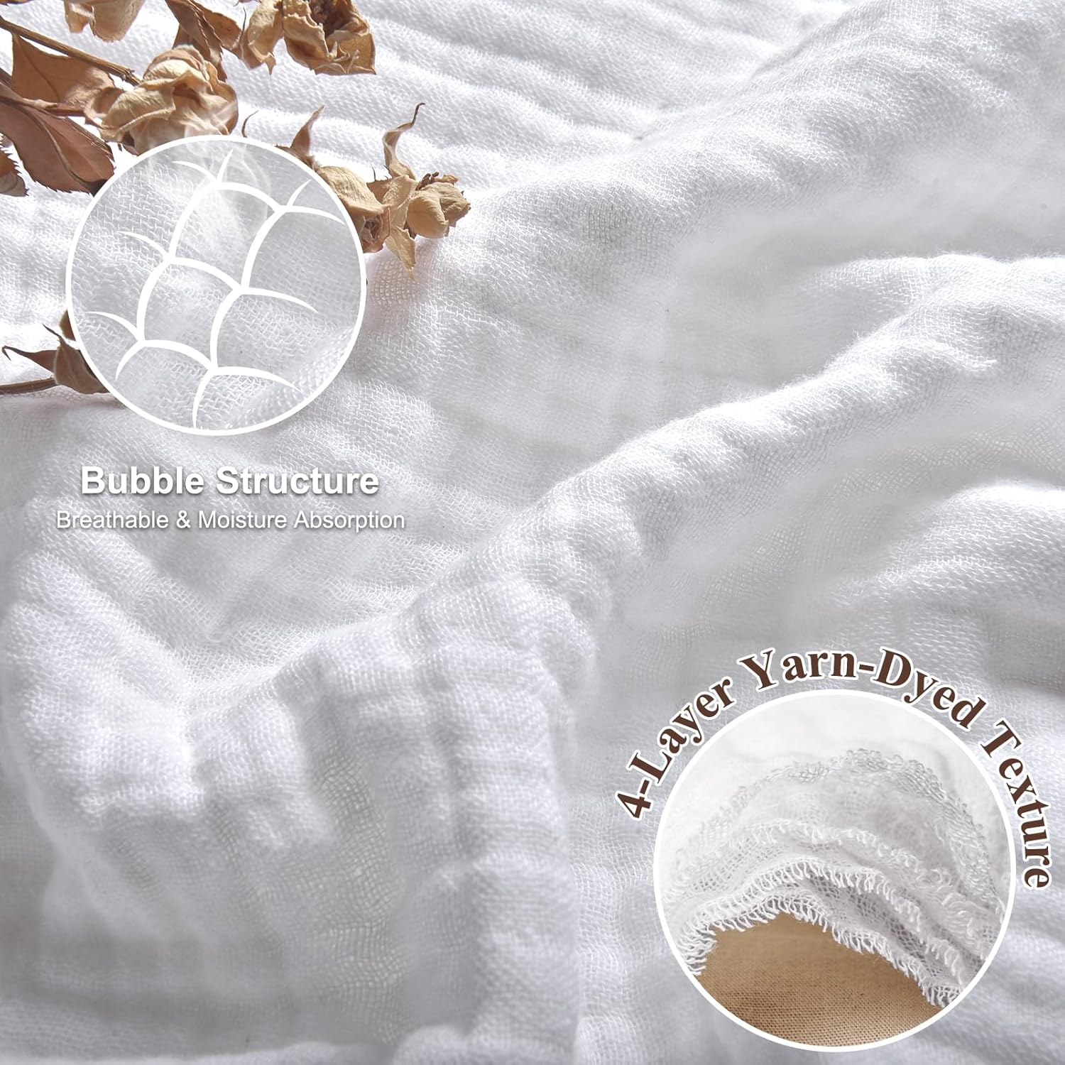 PHF – Manta de muselina 100% algodón para adulto, suave al tacto, transpirable y ligera, perfecta para la decoración del hogar, sofá, cama, para