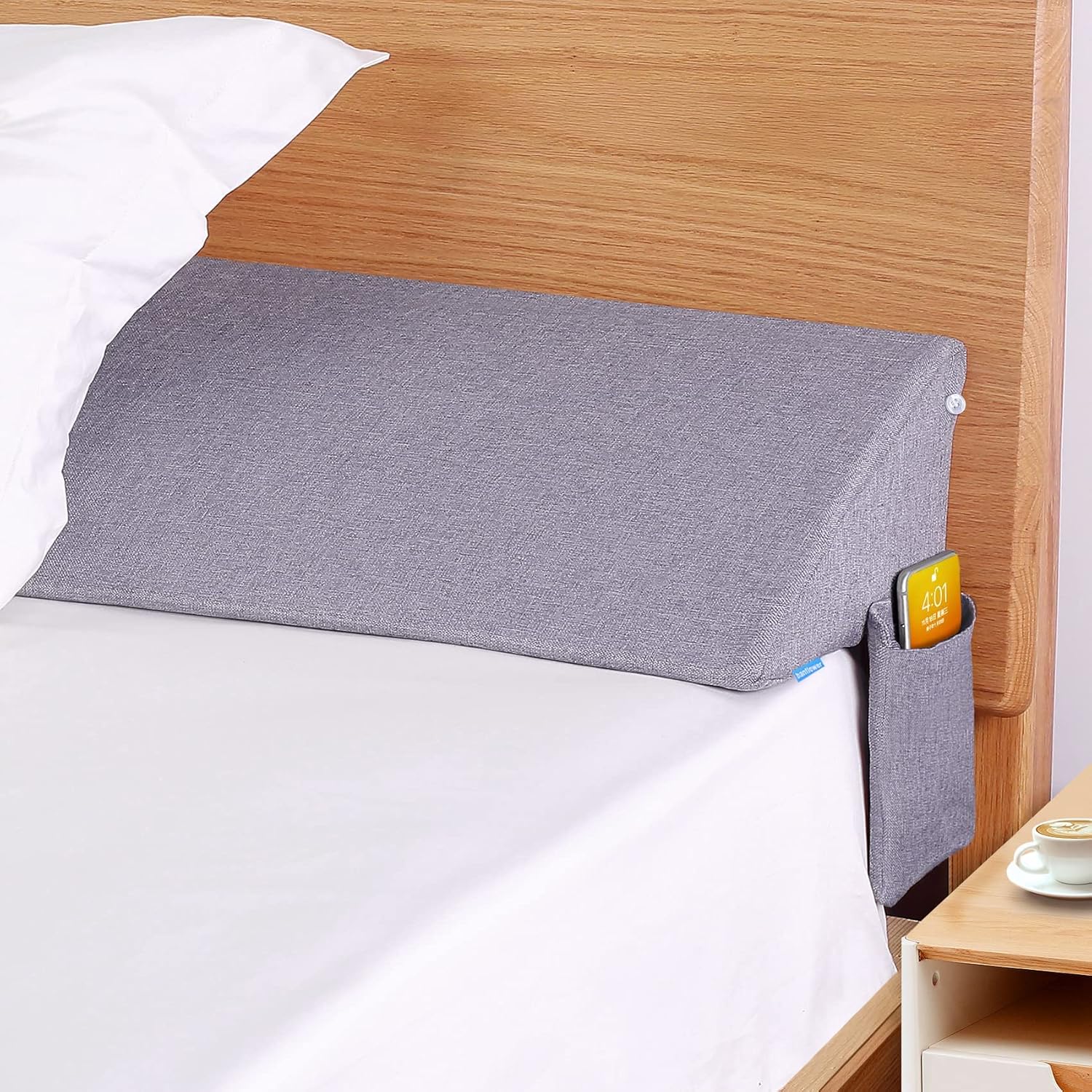 banflower Almohada de cuña de cama para cabecero, almohada multiusos para relleno de huecos de cama (0-6 pulgadas) entre colchón y cabecera o pared