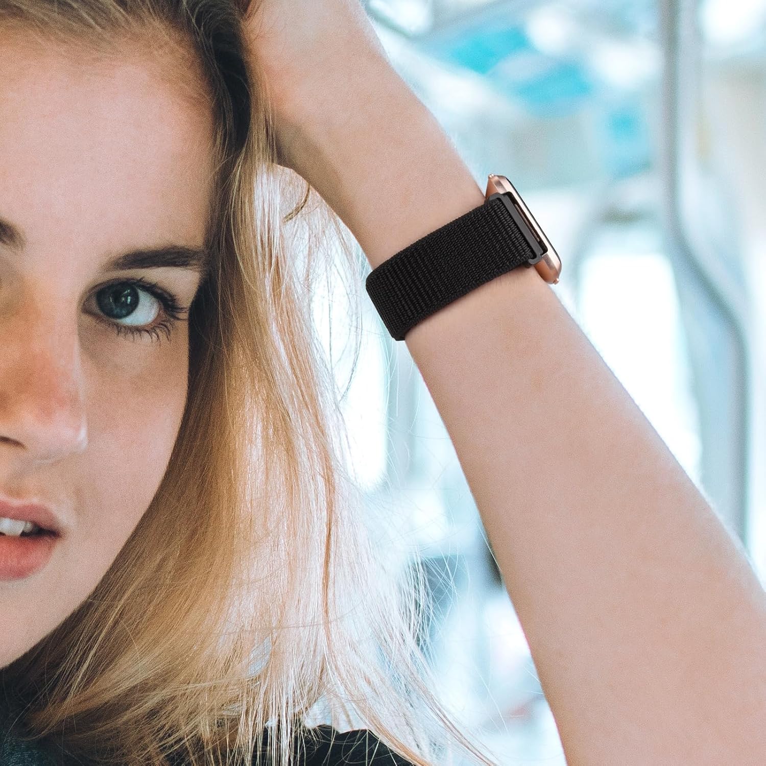 Bandas de nailon para Fitbit Versa 2 – Pulseras deportivas de repuesto suaves y transpirables para mujeres y hombres