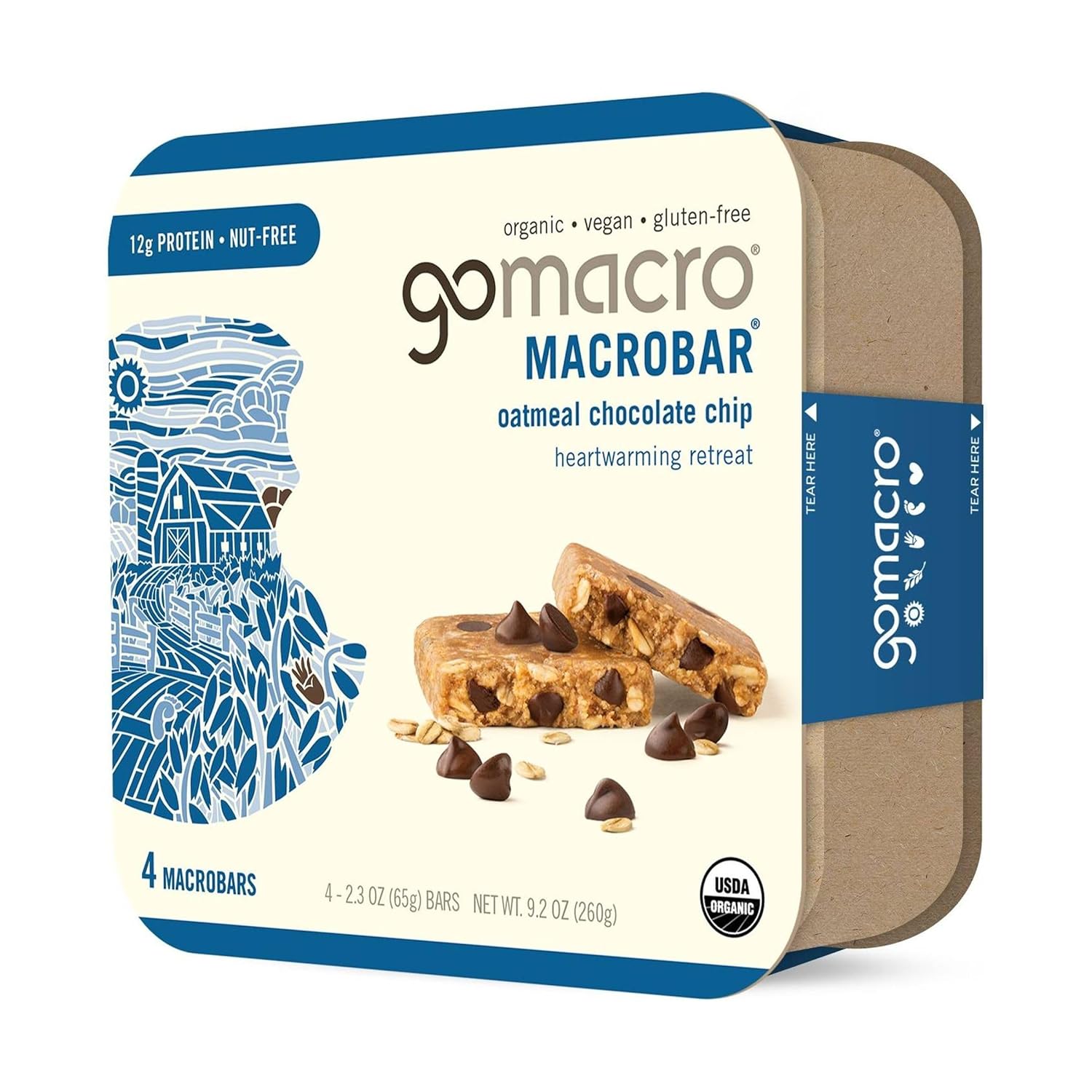 GoMacro Barras orgánicas de avena con chispas de chocolate, 2.3 onzas